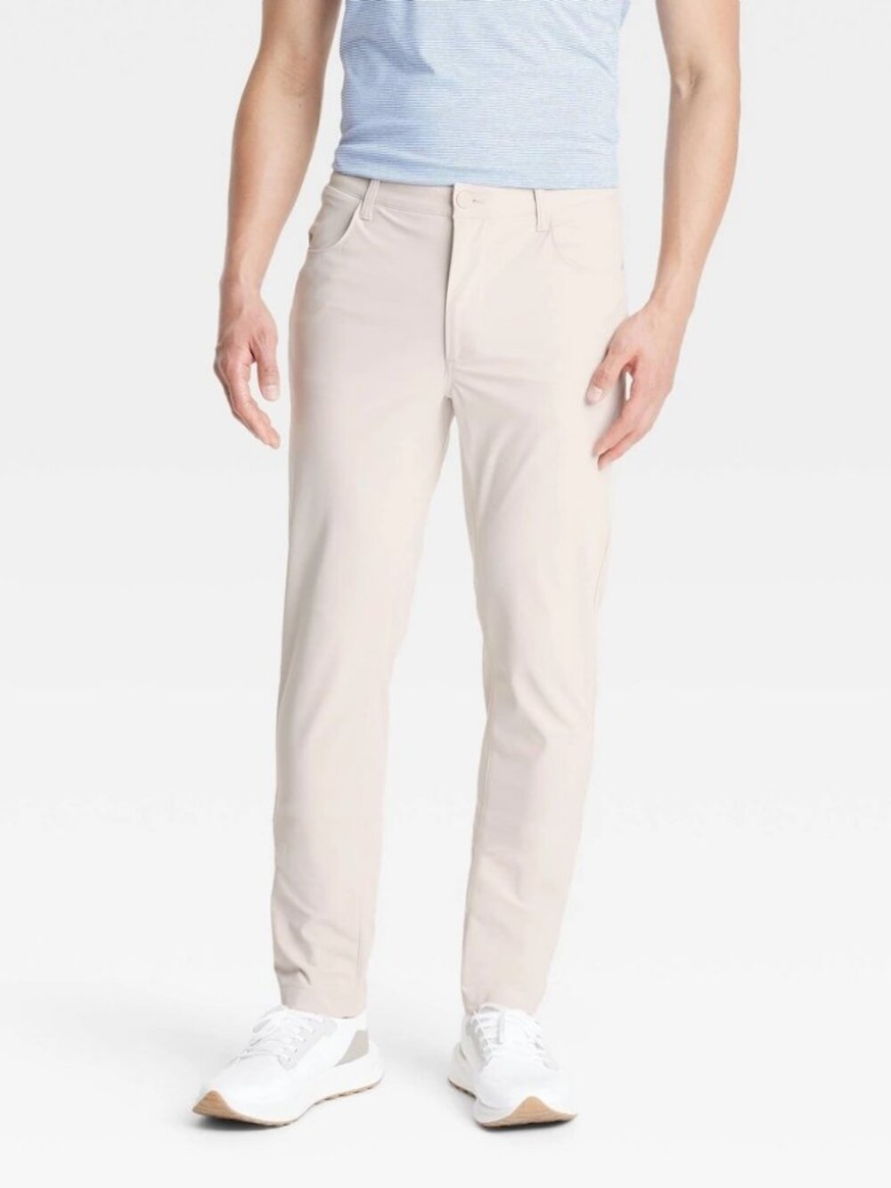 Men's 360 Lifestyle Slim Fit 5-Pocket Pants - All in Motion Light Gray 36x30: Mo